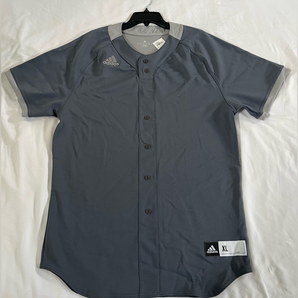 ADIDAS SHORT SLEEVE JERSEY A53444 504 DIAMD KG 2 FBJ COLOR GREY SIZE EXTRA LARGE